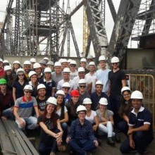 Acadêmicos de Engenharia Civil fizeram visita técnica à ponte Hercílio Luz