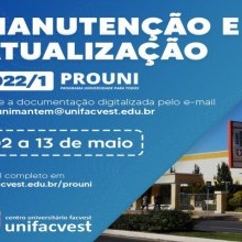 MANUTENÇÃO E ATUALIZAÇÃO | PROUNI - 2022/1