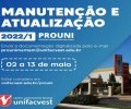 MANUTENÇÃO E ATUALIZAÇÃO | PROUNI - 2022/1