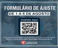 Formulário de Ajuste | De 1 a 5 de agosto