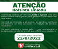 Atenção bolsistas do UNIEDU (RENOVAÇÃO E NOVOS CADASTROS)