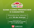 Saiba como preencher o cadastro no Uniedu