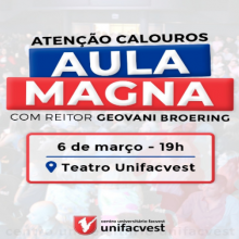 Aula Magna com o Reitor