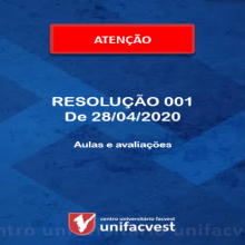 RESOLUÇÃO 001/2020 - ATIVIDADES ACADÊMICAS DURANTE COVID-19