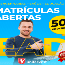 Cursos de Engenharia e Saúde EAD com 50% de desconto