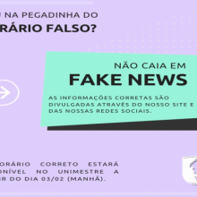 Atenção: acesse o horário das turmas 2020/1 sem as primeiras fases