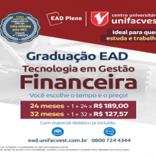 Tecnologia em Gestão Financeira EAD é na Unifacvest!