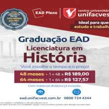 Licenciatura em História EAD é na Unifacvest