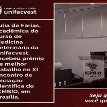 Acadêmica da Unifacvest recebe prêmio de melhor trabalho no XI Encontro de Iniciação Científica pelo Instituto Chico Mendes de Conservação da Biodiversidade em Brasília