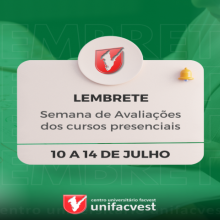 Semana de Avaliações dos Cursos Presenciais