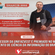 Professor da Unifacvest é premiado no maior evento de Ciência da Informação do Brasil
