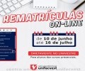 ATENÇÃO PARA A REMATRÍCULA 2021/2