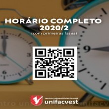 HORÁRIO COMPLETO DAS TURMAS 2020/2 COM PRIMEIRAS FASES