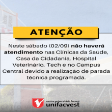 Unifacvest estará fechada no sábado (2/set)