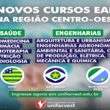 REGIÃO CENTRO-OESTE | Novos cursos EAD nas áreas da Saúde e das engenharias com desconto por pontualidade