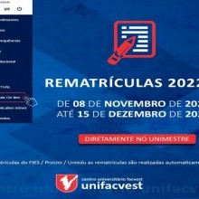 FAÇA SUA REMATRÍCULA PARA 2022/1