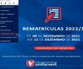 FAÇA SUA REMATRÍCULA PARA 2022/1