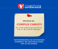 Recesso de Corpus Christi de quinta à sábado