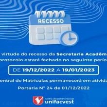 Recesso de final de ano da Secretaria Acadêmica
