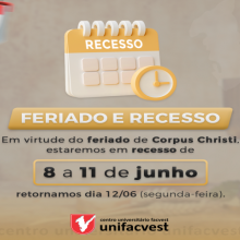 Recesso de Corpus Christi de 8 a 11 de junho