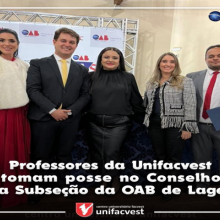 Professores da Unifacvest tomam posse no Conselho da Subseção da OAB de Lages