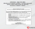 EDITAL PARA PUBLICAÇÃO DE ARTIGOS - SYNTHESIS - ISSN 1676-9805