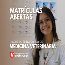 Matrículas abertas! Curso de Medicina Veterinária