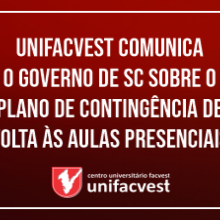 Unifacvest comunica o governo de SC sobre o Plano de Contingência de volta às aulas presenciais