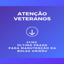 ÚLTIMO DIA PARA MANUTENÇÃO DO UNIEDU