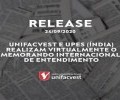 UNIFACVEST e UPES (Índia) realizam virtualmente o Memorando Internacional de Entendimento